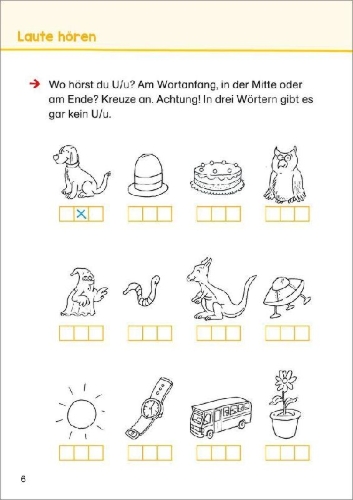 Buchcover und Innenansicht für das Buch: Deutsch üben 1. Klasse