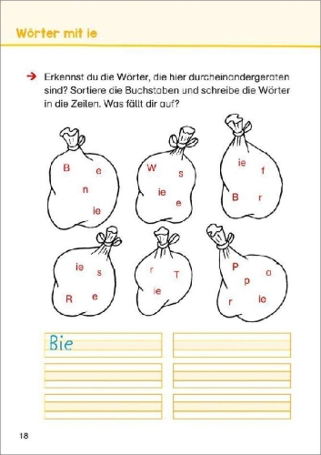 Buchcover und Innenansicht für das Buch: Deutsch üben 1. Klasse