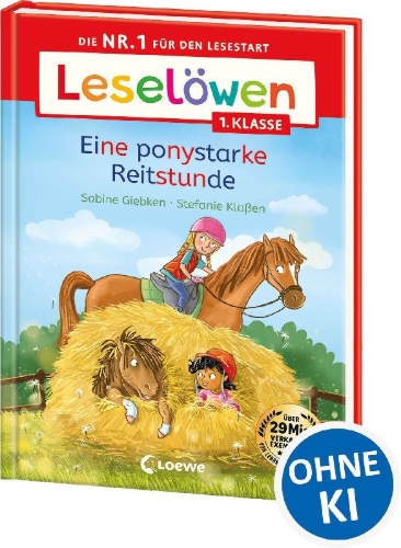 Buchcover und Innenansicht für das Buch: Leselöwen 1. Klasse - Eine ponystarke Reitstunde