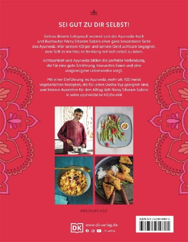 Buchcover und Innenansicht für das Buch: Achtsame Ayurveda-Küche