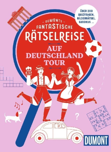Buchcover und Innenansicht für das Buch: DUMONTs Fantastische Rätselreise Auf Deutschlandtour
