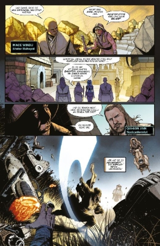 Buchcover und Innenansicht für das Buch: Star Wars: Jedi Knights #6-#10