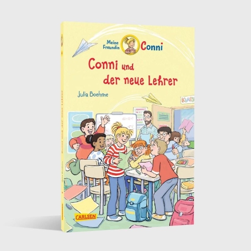 Buchcover und Innenansicht für das Buch: Conni Erzählbände 46: Conni und der neue Lehrer