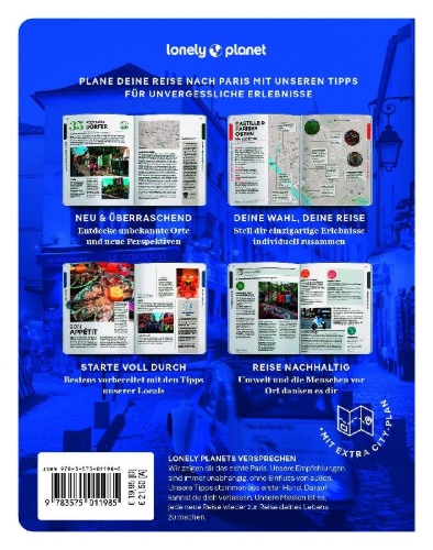 Buchcover und Innenansicht für das Buch: LONELY PLANET Reiseführer Entdecke Paris