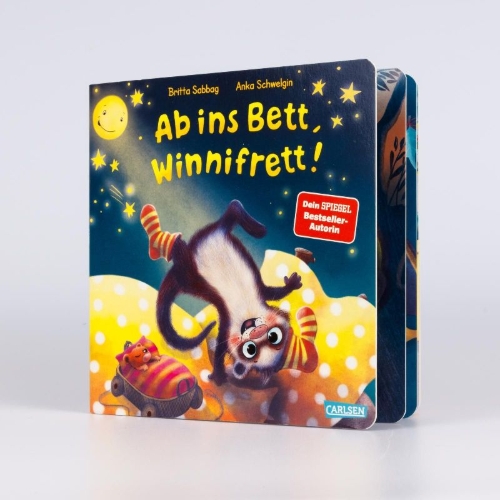 Buchcover und Innenansicht für das Buch: Ab ins Bett, Winnifrett!