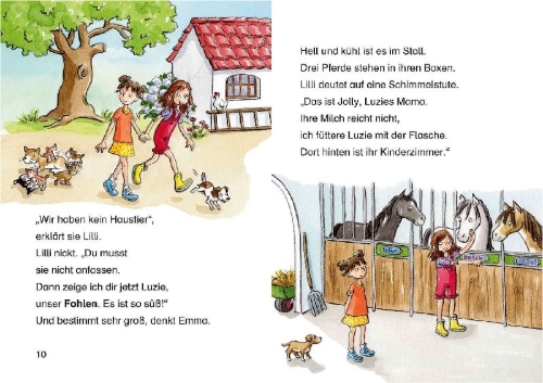 Buchcover und Innenansicht für das Buch: Leselöwen 2. Klasse - Fohlengeschichten