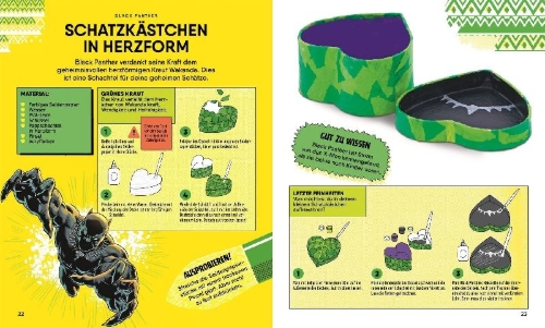 Buchcover und Innenansicht für das Buch: Marvel Ideen Buch