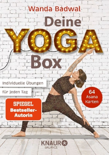 Buchcover und Innenansicht für das Buch: Deine Yoga-Box