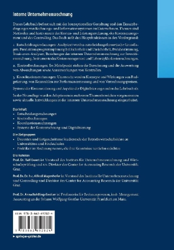 Buchcover und Innenansicht für das Buch: Interne Unternehmensrechnung