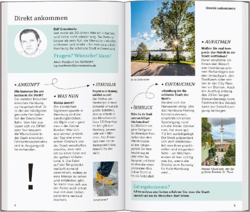 Buchcover und Innenansicht für das Buch: DUMONT direkt Reiseführer Hamburg