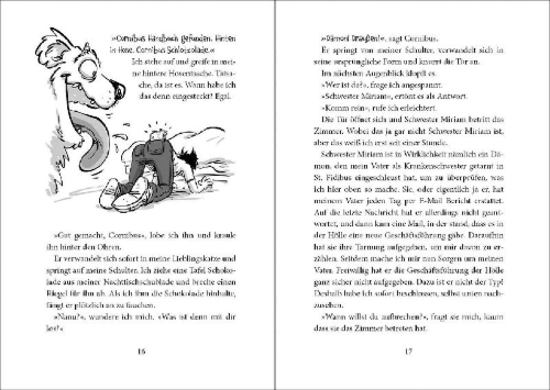 Buchcover und Innenansicht für das Buch: Luzifer junior - Einmal Hölle und zurück
