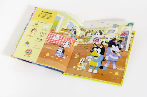 Buchcover und Innenansicht für das Buch: Bluey - Where's Bluey at Easter, A Search and Find Book