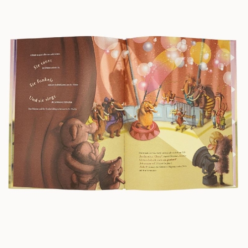 Buchcover und Innenansicht für das Buch: Mammut Allmut will auch!