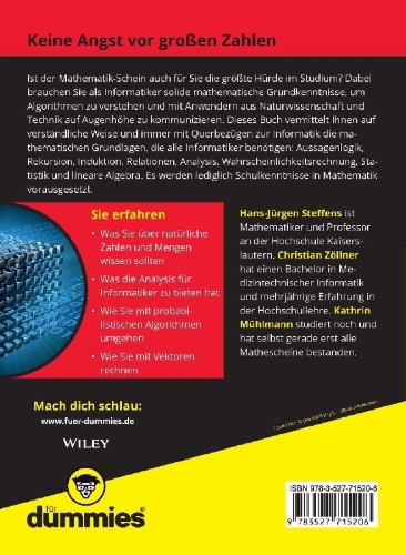 Buchcover und Innenansicht für das Buch: Mathematik für Informatiker für Dummies