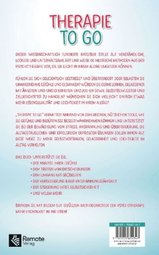 Buchcover und Innenansicht für das Buch: Therapie to go
