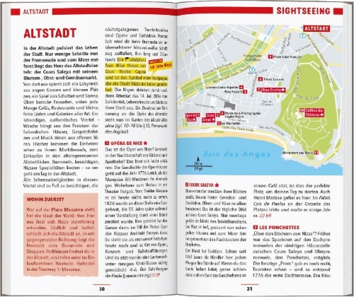 Buchcover und Innenansicht für das Buch: MARCO POLO Reiseführer Nizza, Antibes, Cannes, Monaco