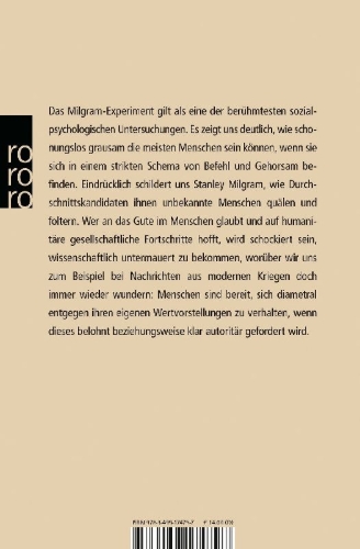 Buchcover und Innenansicht für das Buch: Das Milgram - Experiment