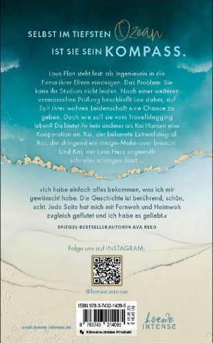 Buchcover und Innenansicht für das Buch: Kein Ozean zu tief (Tales of Sylt, Band 3)