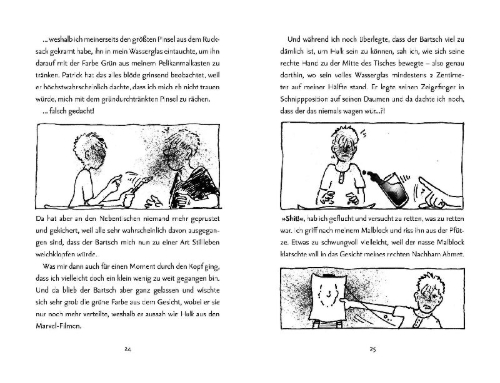 Buchcover und Innenansicht für das Buch: Die extrem fantastische Theo-Miller-Gang