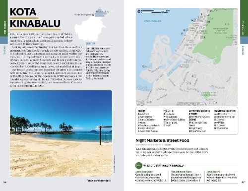 Buchcover und Innenansicht für das Buch: Lonely Planet Borneo