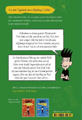 Buchcover und Innenansicht für das Buch: Loki: A Bad God's Guide to Ruling the World