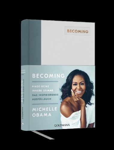 Buchcover und Innenansicht für das Buch: Becoming. A Guided Journal for Discovering Your Voice