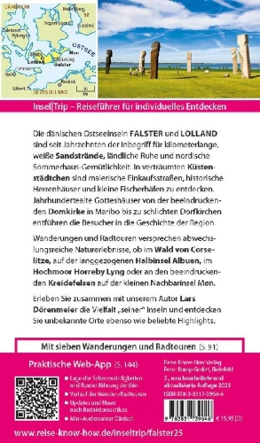 Buchcover und Innenansicht für das Buch: Reise Know-How InselTrip Falster und Lolland mit Marielyst und Møns Klint
