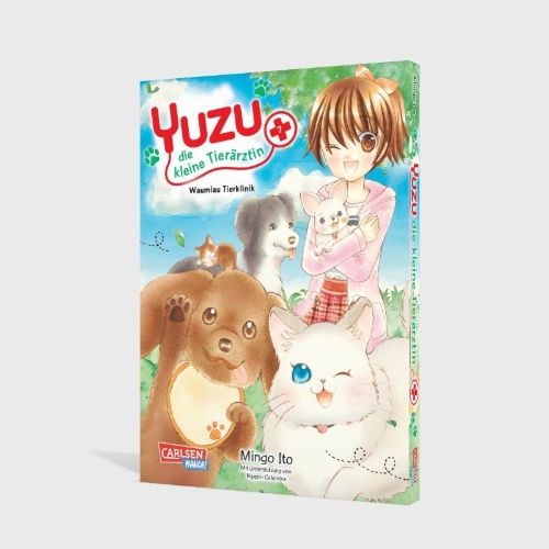 Buchcover und Innenansicht für das Buch: Yuzu no Dobutsu Karte