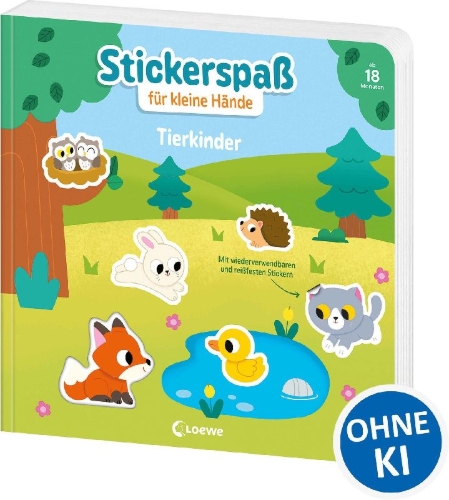 Buchcover und Innenansicht für das Buch: Mes super autocollants - Les bébés animaux