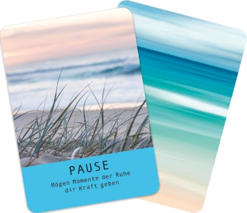 Buchcover und Innenansicht für das Buch: Sea Soul Journeys Oracle Cards