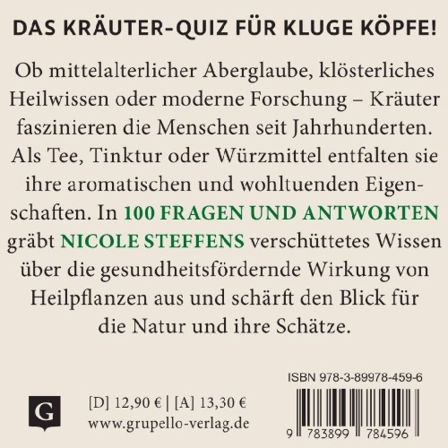 Buchcover und Innenansicht für das Buch: Kräuter-Quiz