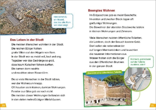 Buchcover und Innenansicht für das Buch: WAS IST WAS Erstes Lesen Band 23. Das alte Rom