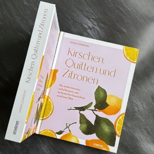 Buchcover und Innenansicht für das Buch: Kirschen, Quitten und Zitronen