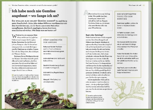 Buchcover und Innenansicht für das Buch: Werden Tomaten süßer, wenn ich sie mit Zuckerwasser gieße und kann ich mein Unkraut einfach aufessen?