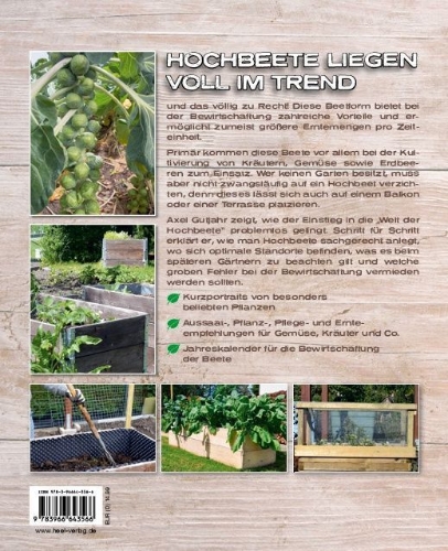 Buchcover und Innenansicht für das Buch: Hochbeete für jeden Garten: Pflanzen - Pflegen - Ernten