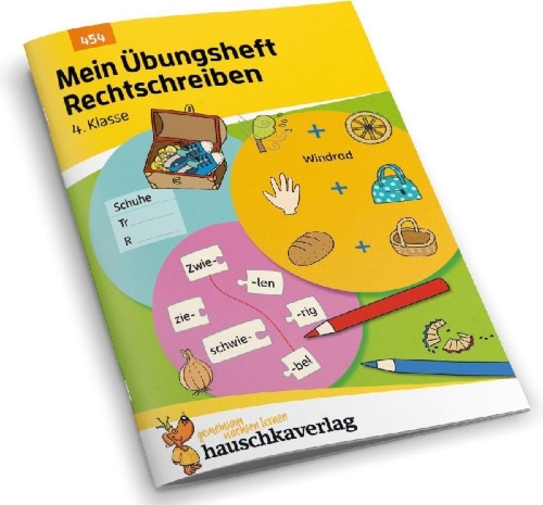 Buchcover und Innenansicht für das Buch: Mein Übungsheft Rechtschreiben 4. Klasse