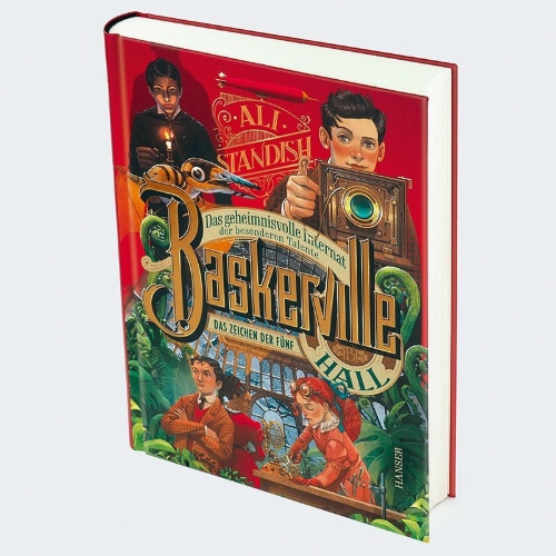Buchcover und Innenansicht für das Buch: The Improbable Tales of Baskerville Hall 2: The Sign of the Five