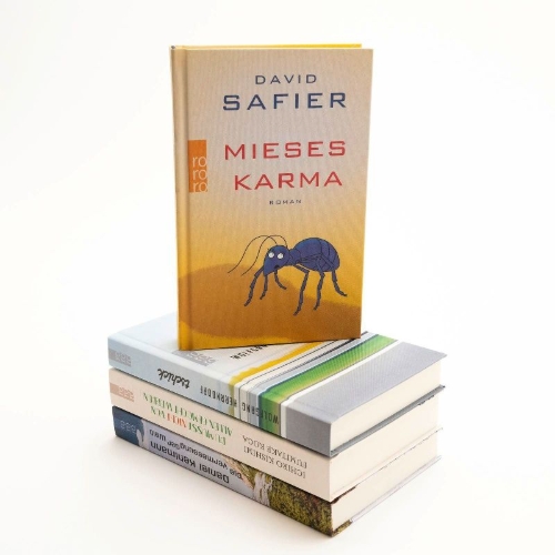 Buchcover und Innenansicht für das Buch: Mieses Karma