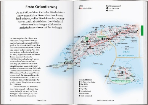 Buchcover und Innenansicht für das Buch: Baedeker SMART Reiseführer Kuba