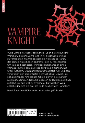 Buchcover und Innenansicht für das Buch: Vampire Knight