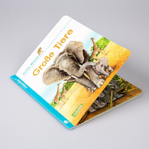 Buchcover und Innenansicht für das Buch: Unkaputtbar: Erstes Wissen: Große Tiere