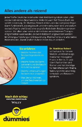Buchcover und Innenansicht für das Buch: Reizdarmbeschwerden lindern für Dummies