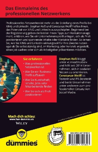 Buchcover und Innenansicht für das Buch: Netzwerken mit XING und LinkedIn für Dummies