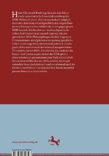 Buchcover und Innenansicht für das Buch: DDR-Philosophie 1945-1995