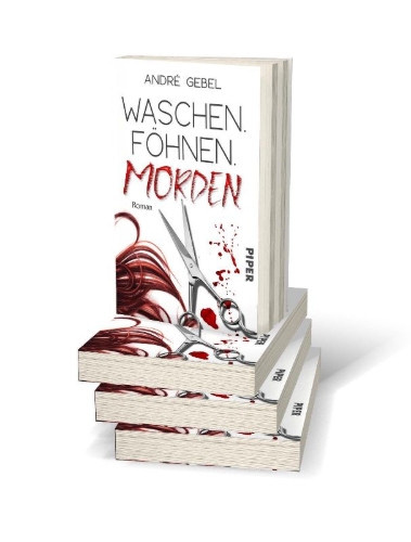 Buchcover und Innenansicht für das Buch: Waschen. Föhnen. Morden