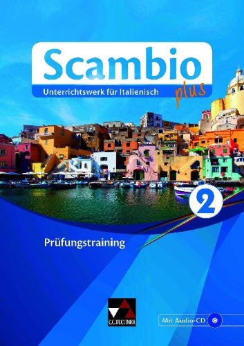 Buchcover und Innenansicht für das Buch: Scambio plus 2 Prüfungstraining