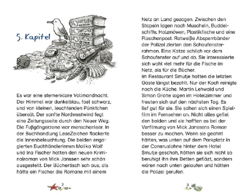 Buchcover und Innenansicht für das Buch: Die Nordseedetektive 09. Filmreife Falle