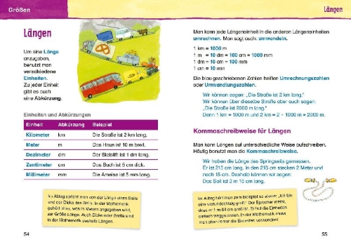 Buchcover und Innenansicht für das Buch: Mathewortschatz für die Grundschule
