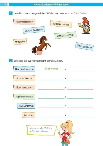 Buchcover und Innenansicht für das Buch: Die Deutsch-Helden: Lesen und verstehen 4. Klasse