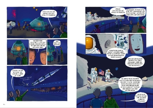 Buchcover und Innenansicht für das Buch: WAS IST WAS Training für den Mond